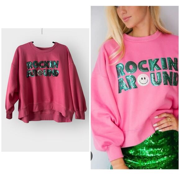 Judith March Rockin Around sequin sweatshirt - Picture 1 of 10